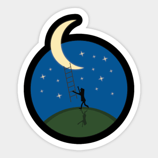 Ascending the Moon Sticker